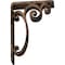 Ekena Millwork Avery Wrought Iron Bracket, (Triple center brace), Antiqued Pale Gold 2"W x 5 1/2"D x 8"H BKTM02X05X08TAVAPG - alternate 6
